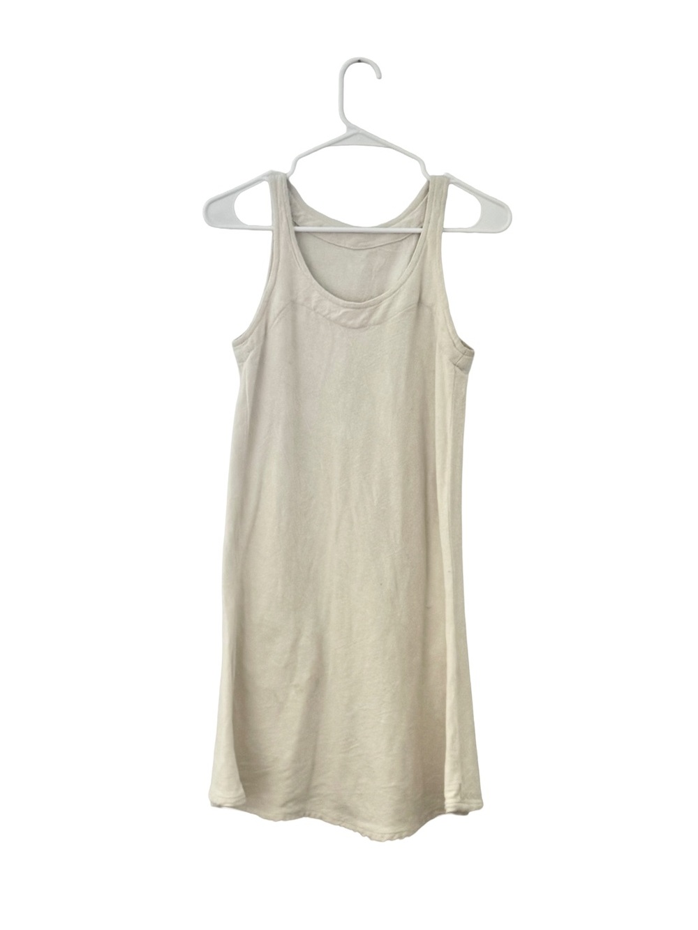 Simple Cream Tank Dress